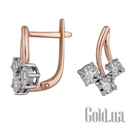 Серьги Золотые серьги с бриллиантами