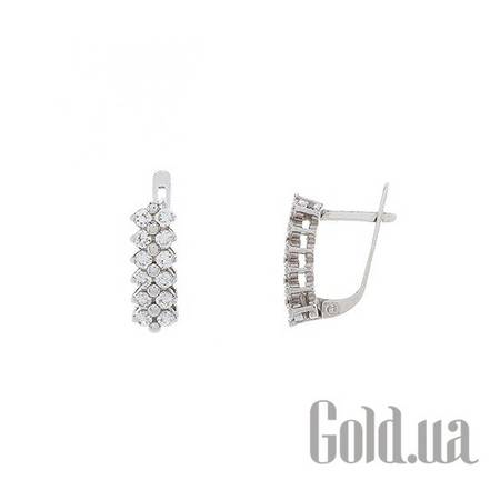 Серьги Серебряные серьги с куб. циркониями