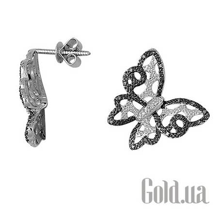 Серьги-гвоздики Золотые серьги с бриллиантами