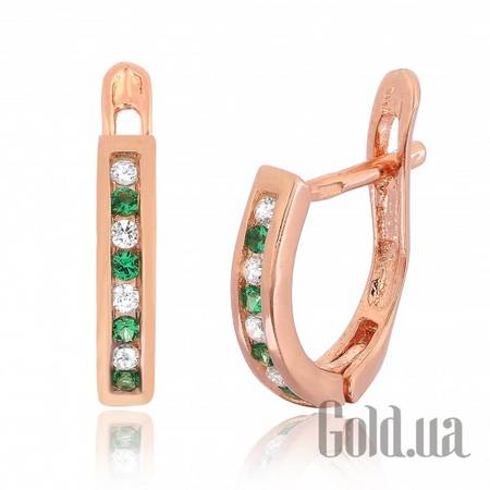 Серьги Серебряный кулон  с куб. циркониями