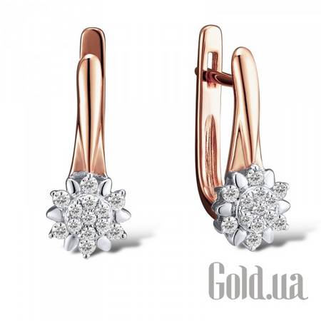 Серьги Золотые серьги с бриллиантами