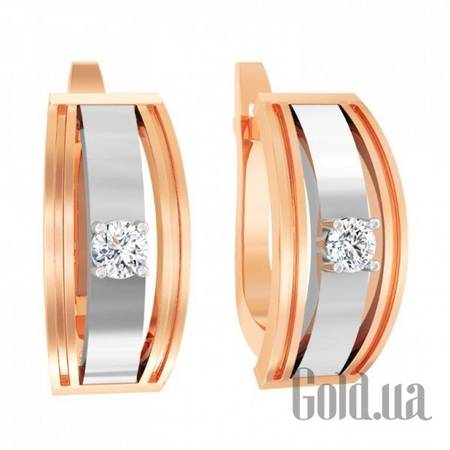 Серьги Золотые серьги с куб. циркониями