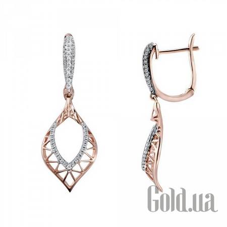 Серьги с подвесками Золотые серьги с бриллиантами