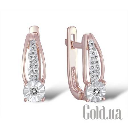 Серьги Золотые серьги с бриллиантами