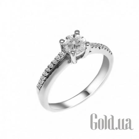 Кольцо Серебряное кольцо с куб. циркониями, 16.5