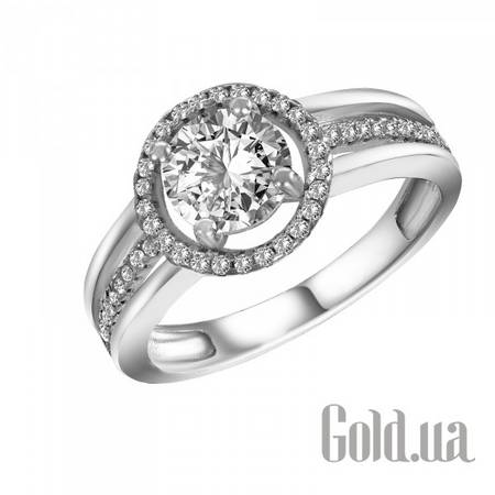 Кольцо Серебряное кольцо с куб. циркониями, 18.5