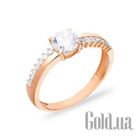 Кольцо Золотое кольцо с куб. циркониями, 19