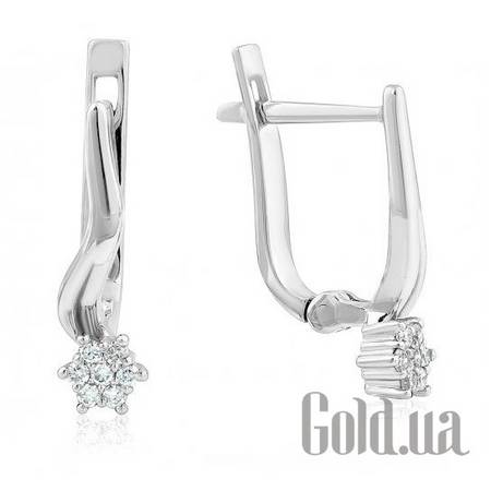 Серьги Золотые серьги с бриллиантами