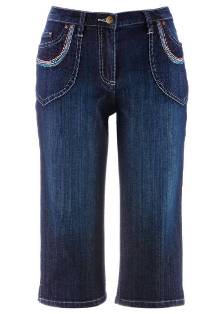 Эластичные джинсы-капри