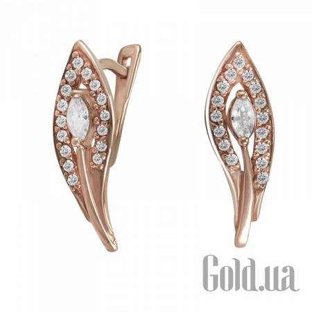 Серьги Золотые серьги с кубическим цирконием