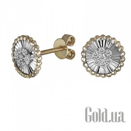 Серьги-гвоздики Золотые серьги с бриллиантами