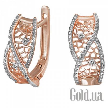 Серьги Золотые серьги с бриллиантами