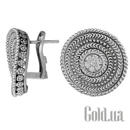 Серьги Fashion Золотые серьги с бриллиантами