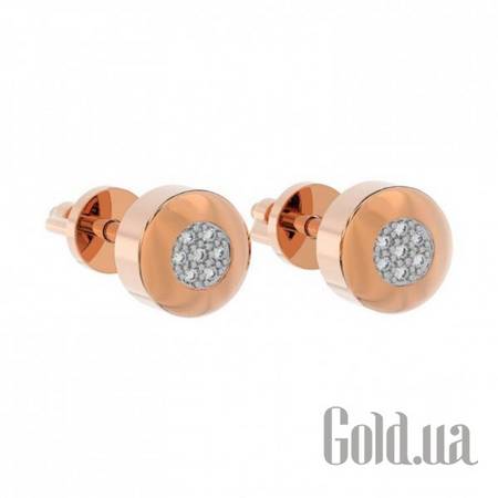 Серьги-гвоздики Золотые серьги с куб. циркониями