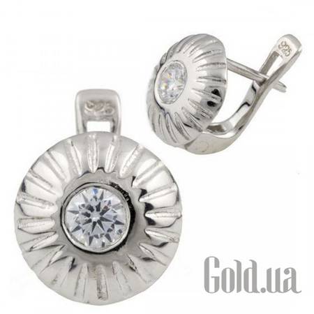 Серьги Серебряные серьги с куб. циркониями