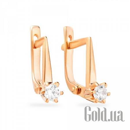 Серьги Золотые серьги с куб. циркониями