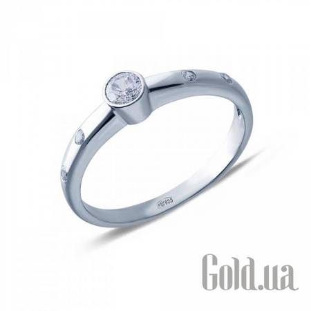 Кольцо Серебряное кольцо с куб. циркониями, 16