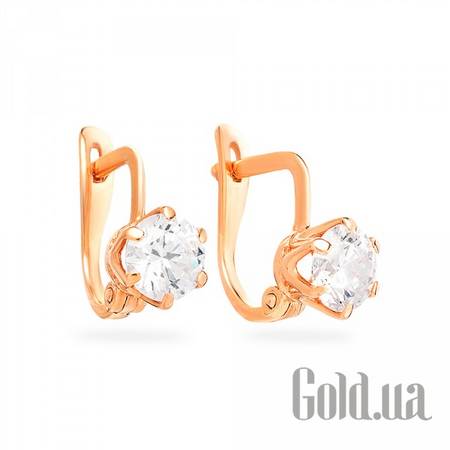 Серьги Золотые серьги с куб. циркониями