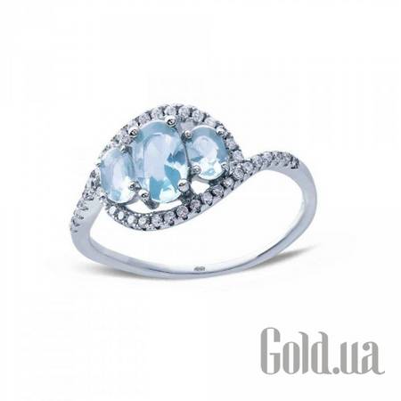 Женские кольца Женское серебряное кольцо с куб. циркониями, 16.5