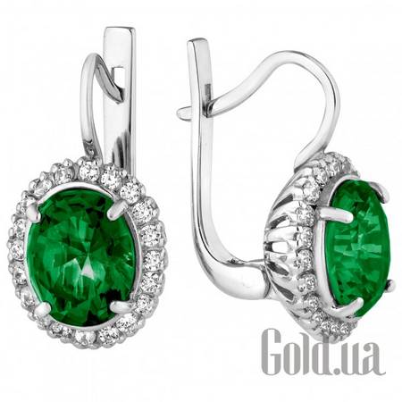 Серьги Серебряные серьги с куб. циркониями