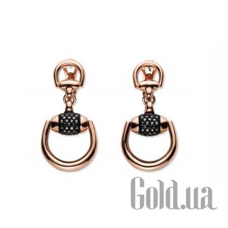 Серьги с подвесками Золотые серьги с бриллиантами и синтет. корундом