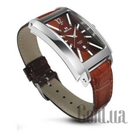 Швейцарские часы 4476.1.505 ss case, brown dial, brown leather