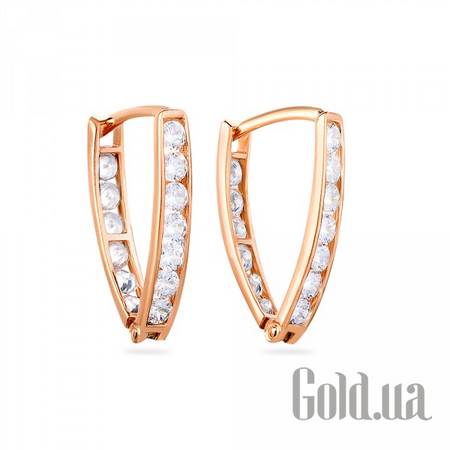 Серьги Золотые серьги с куб. циркониями
