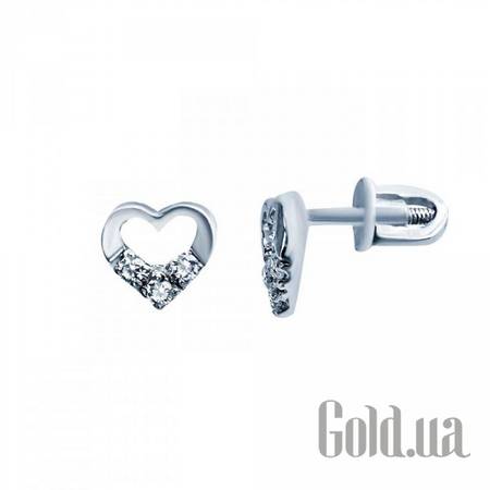 Серьги-гвоздики Серебряные серьги с куб. циркониями