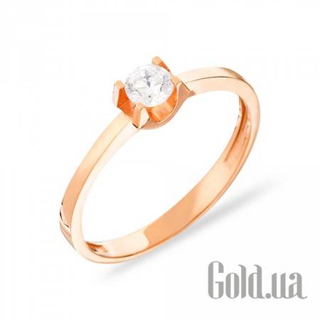 Кольцо Золотое кольцо с куб. цирконием, 17.5