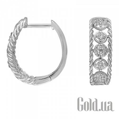 Серьги Золотые серьги с бриллиантами