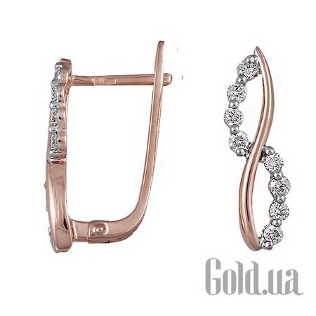 Серьги Золотые серьги с бриллиантами