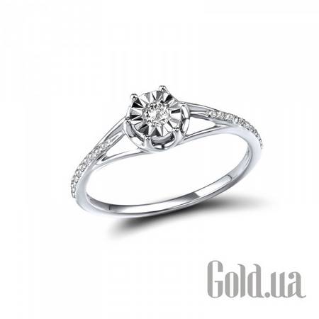 Кольцо Золотое кольцо с бриллиантами и топазом, 17.5