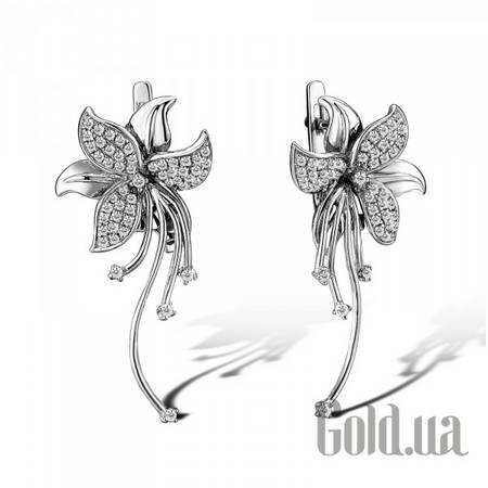 Серьги Золотые серьги с бриллиантами