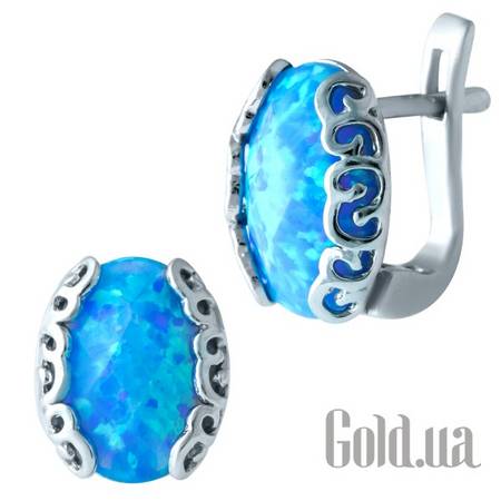 Серьги Серебряные серьги с опалами