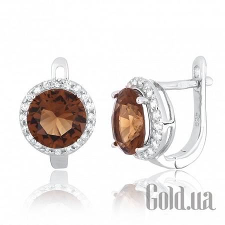 Серьги Серебряные серьги с  куб. циркониями