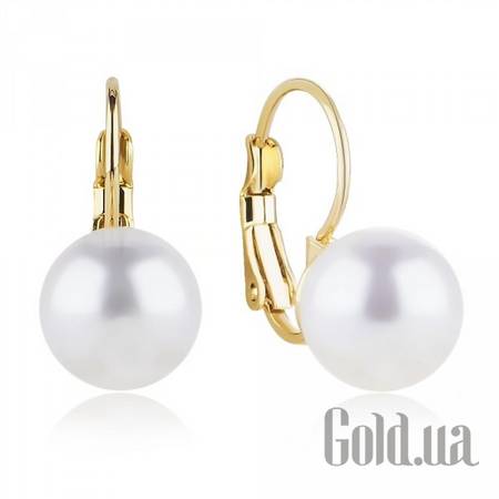 Серьги Серьги с искусств. жемчугом в позолоте
