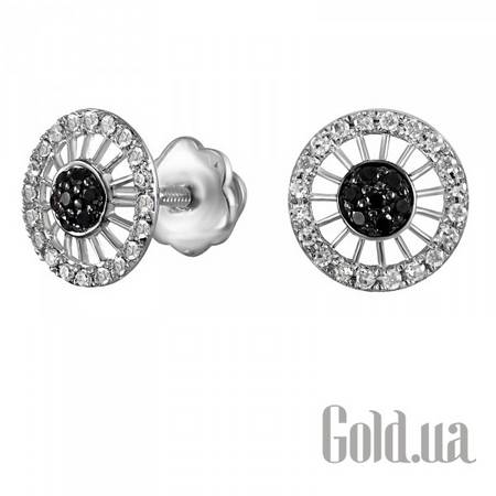 Серьги-гвоздики Золотые серьги с бриллиантами