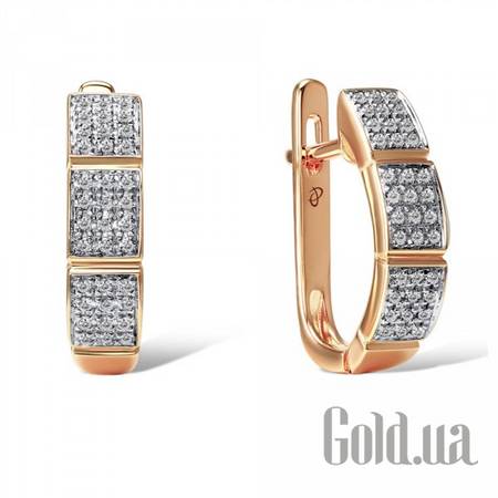Серьги Золотые серьги с бриллиантами
