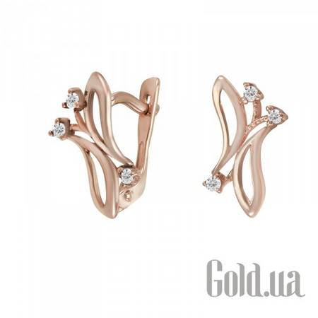 Серьги Золотые серьги с кубическим цирконием