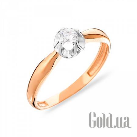 Кольцо Золотое кольцо с куб. цирконием, 16