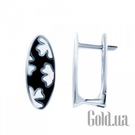 Серьги Серебряные серьги с эмалью