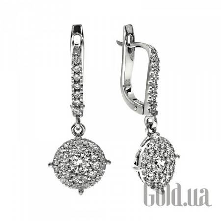 Серьги Золотые серьги с бриллиантами