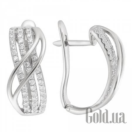 Серьги Золотые серьги с куб. циркониями