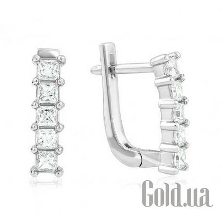 Серьги Золотые серьги с бриллиантами