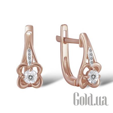 Серьги Золотые серьги с бриллиантами