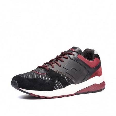 Кроссовки мужские Lotto MARATHON NET  ALL BLACK/TAWNY RED 212394/5LZ