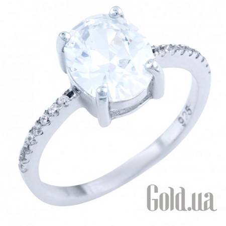 Кольцо Серебряное кольцо с куб. циркониями, 17