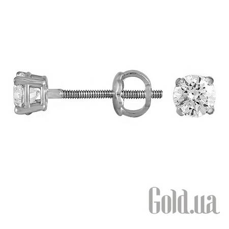 Серьги-гвоздики Золотые серьги с бриллиантами