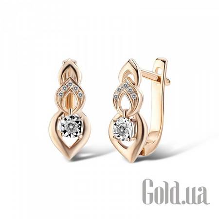 Серьги Золотые серьги с бриллиантами