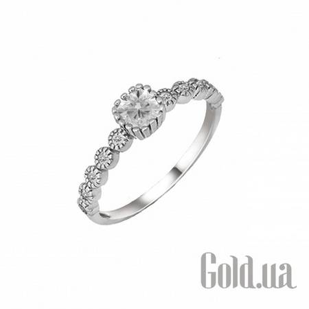 Кольцо Серебряное кольцо с куб. циркониями, 16